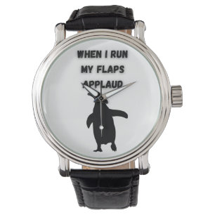 pinguïn klapt onfatsoenlijk ongemakkelijk toejuich horloge