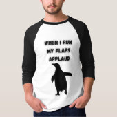 pinguïn klapt onfatsoenlijk ongemakkelijk toejuich t-shirt (Voorkant)