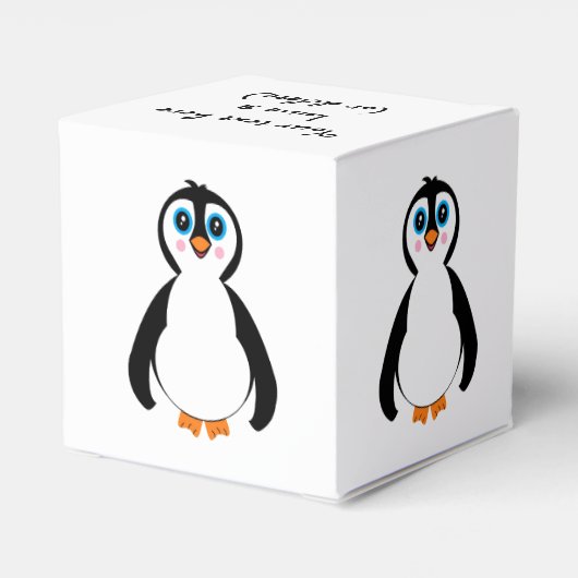 Pinguïn Klassieke gunstdoos Bedankdoosjes (Achterkant)