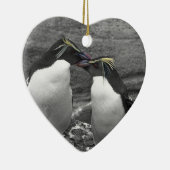 Pinguïn Kleurensplash Keramisch Ornament (Rechts)
