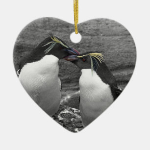 Pinguïn Kleurensplash Keramisch Ornament