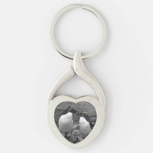 Pinguïn Kleurensplash Sleutelhanger (Voorkant)