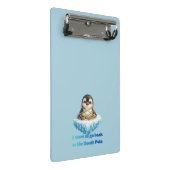 Pinguïn Klimaatverandering Behoud Ontwerp Mini Klembord (Schuin)