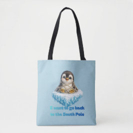 Pinguïn Klimaatverandering Behoud Ontwerp Tote Bag