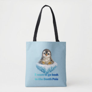 Pinguïn Klimaatverandering Behoud Ontwerp Tote Bag