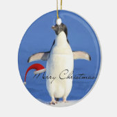 Pinguïn knuffel Kerstmis Keramisch Ornament (Links)