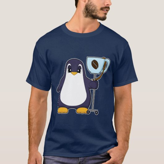 Pinguïn koffiemok t-shirt (Voorkant)