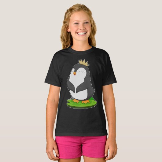 Pinguïn koningin kroon t-shirt (Voorkant volledig)