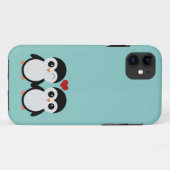 Pinguïn koppel iPhone 5 hoesje (Achterkant (horizontaal))