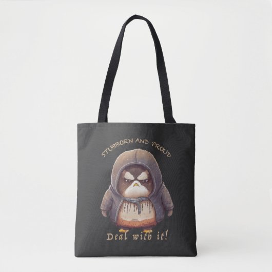 Pinguïn Koppig Deal Met Het Schattig Schattig Grap Tote Bag (Voorkant)