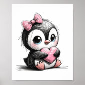 Pinguïn Kwekerij Kunst | Kinder kamer kunst aan de Poster (Voorkant)