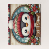 Pinguïn Laat het Sneeuwen Legpuzzel (Verticaal)