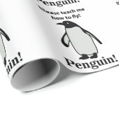 Pinguïn, leer me alsjeblieft hoe ik een grappige p cadeaupapier (Rol Hoek)