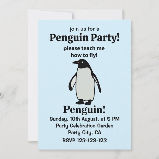 Pinguïn, leer me alsjeblieft hoe ik een grappige p kaart (Voorkant)