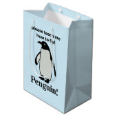 Pinguïn, leer me alsjeblieft hoe ik een grappige p medium cadeauzakje (Achterkant Gekanteld)