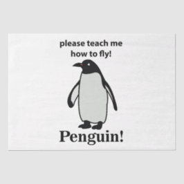 Pinguïn, leer me alsjeblieft hoe ik een grappige p tissuepapier