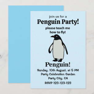 Pinguïn Leer Me Alsjeblieft Vliegen Grappige Pingu Kaart