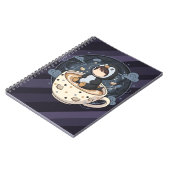 Pinguïn leest met warme kop notitieboek (Linkerzijde)