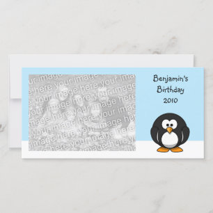 Pinguïn lege foto stijl aankondiging