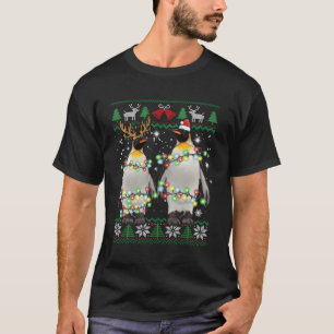 Pinguïn Lelijk Kerstdier Grappige Pinguïn Christus T-shirt