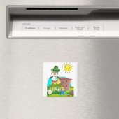 pinguïn leprechaun , de dag van de gelukkige st .  magneet (Insitu (Vaatwasser))