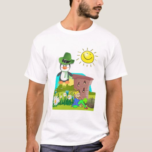 pinguïn leprechaun , de dag van de gelukkige st . t-shirt (Voorkant)