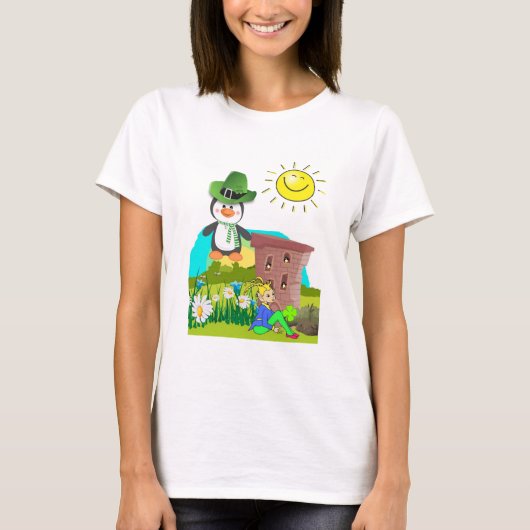pinguïn leprechaun , de dag van de gelukkige st . t-shirt (Voorkant)