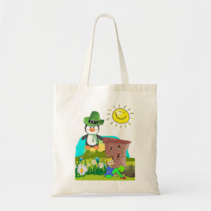 pinguïn leprechaun , de dag van de gelukkige st . tote bag