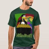 Pinguïn, Leprechaun, Goud en Regenboog T-shirt (Voorkant)