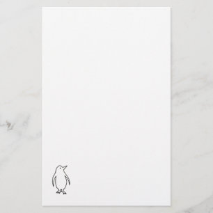 Pinguïn - leuke, eenvoudige, nieuwe tekenkunst briefpapier