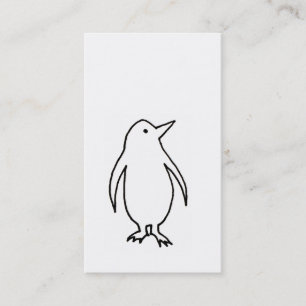 Pinguïn - leuke, eenvoudige, nieuwe tekenkunst visitekaartje
