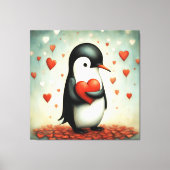 Pinguïn Liefde 1 Canvas Afdruk (Voorkant)
