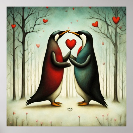 Pinguïn Liefde 2 Poster (Voorkant)