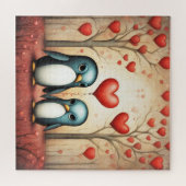 Pinguïn Liefde 3 Legpuzzel (Horizontaal)