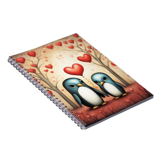 Pinguïn Liefde 3 Notitieboek (Rechterzijde)