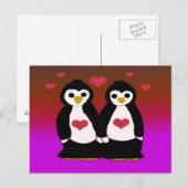Pinguïn Liefde Briefkaart (Voorkant / Achterkant)