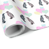 Pinguïn Liefde Chakra Hart Romantisch Mandala Cadeaupapier (Rol Hoek)