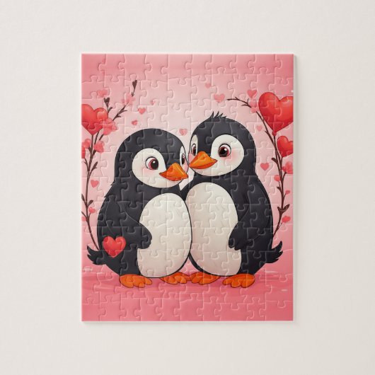 Pinguïn Liefde Legpuzzel (Verticaal)