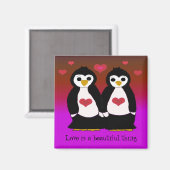 Pinguïn Liefde Magneet (Voorkant / Achterkant)