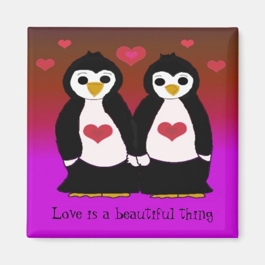 Pinguïn Liefde Magneet (Voorkant)