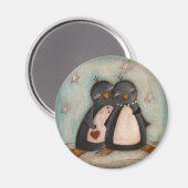 Pinguïn Liefde - Magneet (Voorkant / Achterkant)