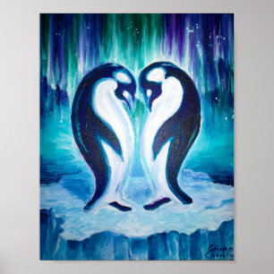 pinguïn liefde poster