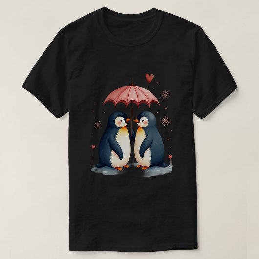 Pinguïn Liefde T-shirt (Design voorkant)