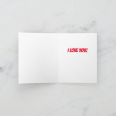 Pinguïn Liefde voor Valentijnsdag  Kaart (Binnen)