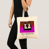 Pinguïn Liefde voor Valentijnsdag Tote Bag (Voorkant (product))