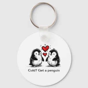Pinguïn Liefdesparade Sleutelhanger