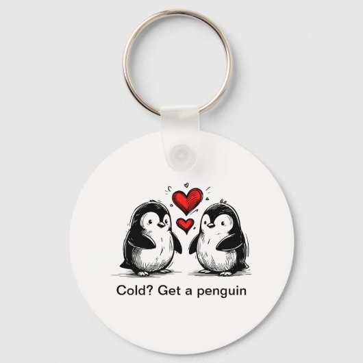 Pinguïn Liefdesparade Sleutelhanger (Voorkant)