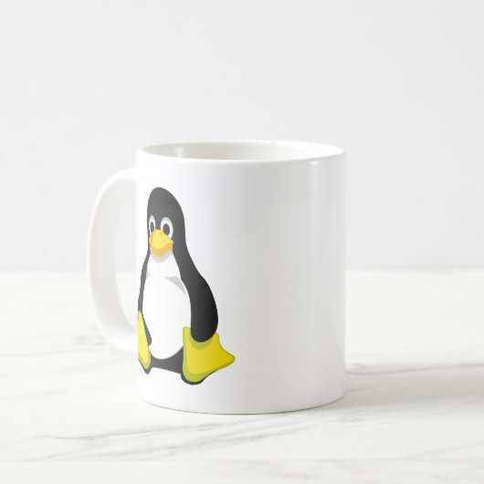 Pinguin Linux Tux Koffiemok (Voorkant links)