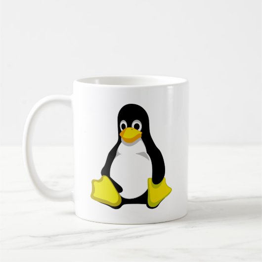 Pinguin Linux Tux Koffiemok (Links)