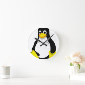Pinguin Linux Tux Ronde Klok (Huis)